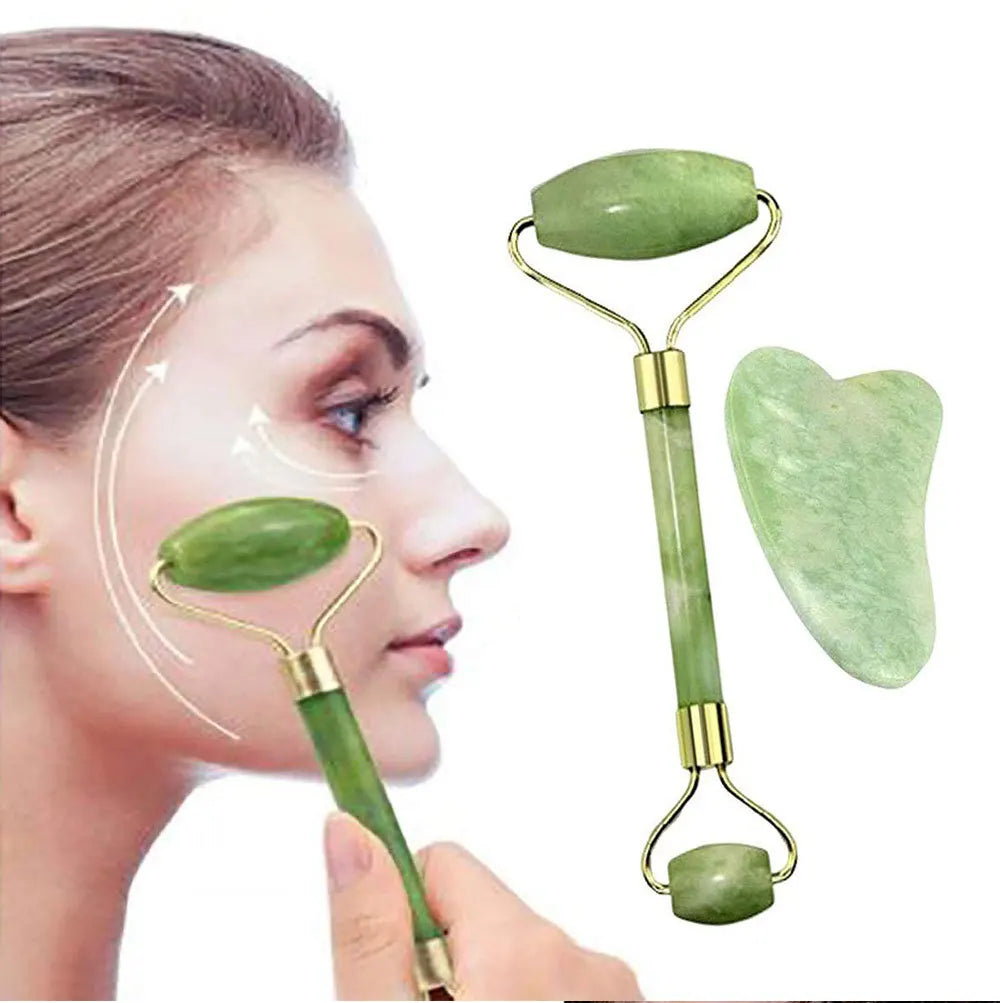 Rodillo de piedra facial Gua Sha para el rostro