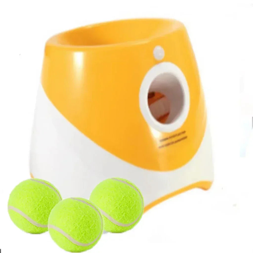 Juguete lanzador de pelotas para perros Productos para mascotas Juguetes para perros Mantener la salud de la mascota Lanzamiento automático 3 configuraciones de distancias Para jugar en interiores y exteriores