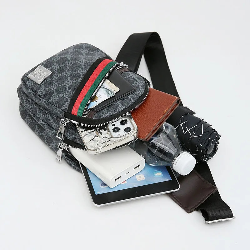 Bolso bandolera de moda con orificio para auriculares