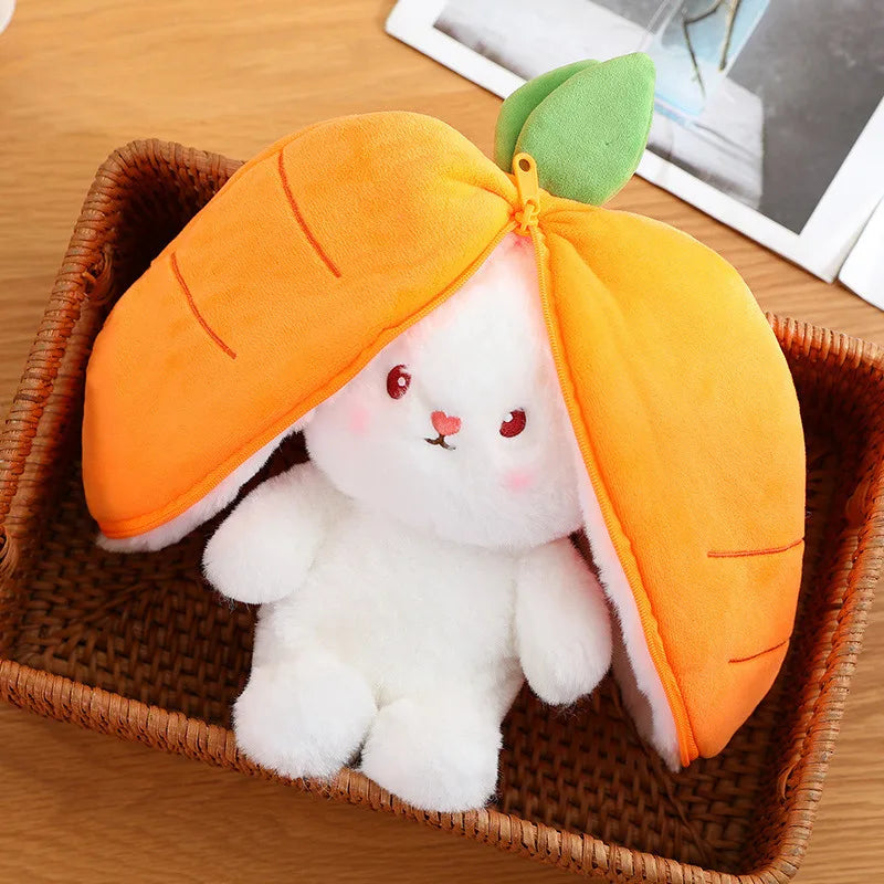 Peluche de conejo de zanahoria y fresa