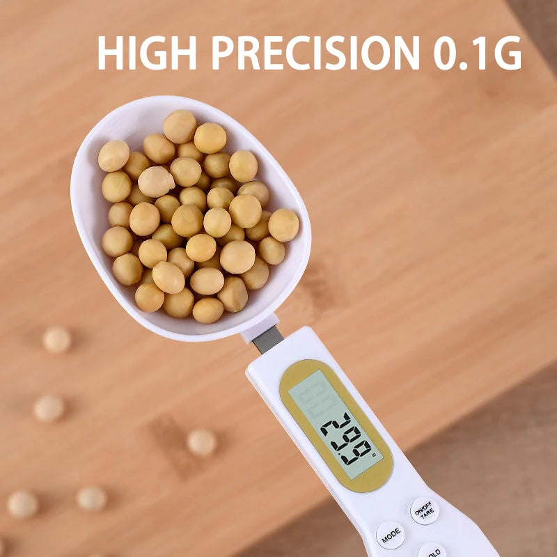 Báscula de cocina electrónica de 500 g y 0,1 g, LCD digital para medir harina, cuchara digital, miniherramienta de cocina para leche y café.