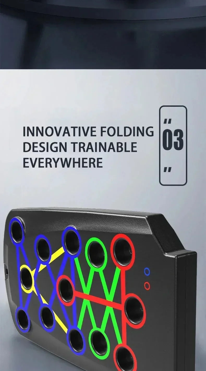 Tabla de flexiones portátil multifuncional de regalo con asas, equipo de fitness plegable para entrenamiento de pecho, abdomen, brazos y espalda.