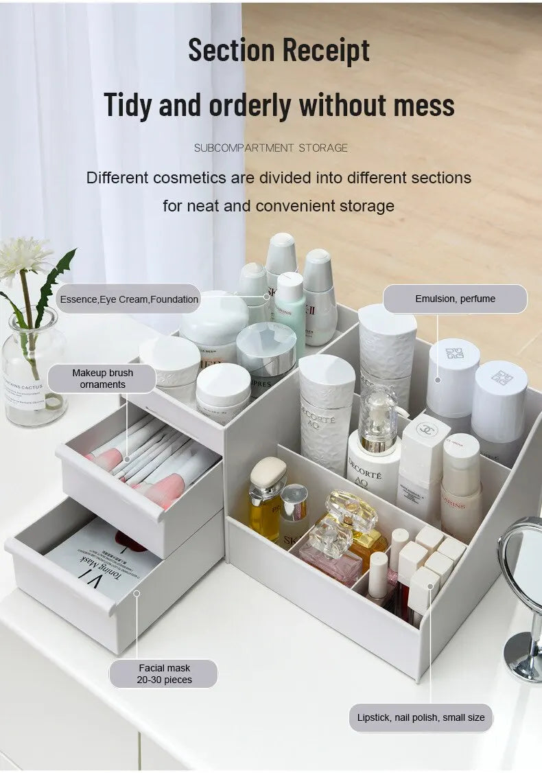 Nueva caja de almacenamiento de maquillaje con cajón
