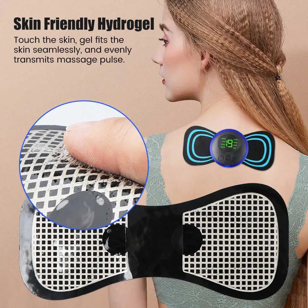 Masajeador de cuello EMS portátil para aliviar el dolor muscular