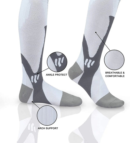 Calcetines de compresión deportiva Brothock Medical para hombre y mujer, 20-30 mmHg, para correr, enfermeras, venas varicosas, ciclismo, viajes