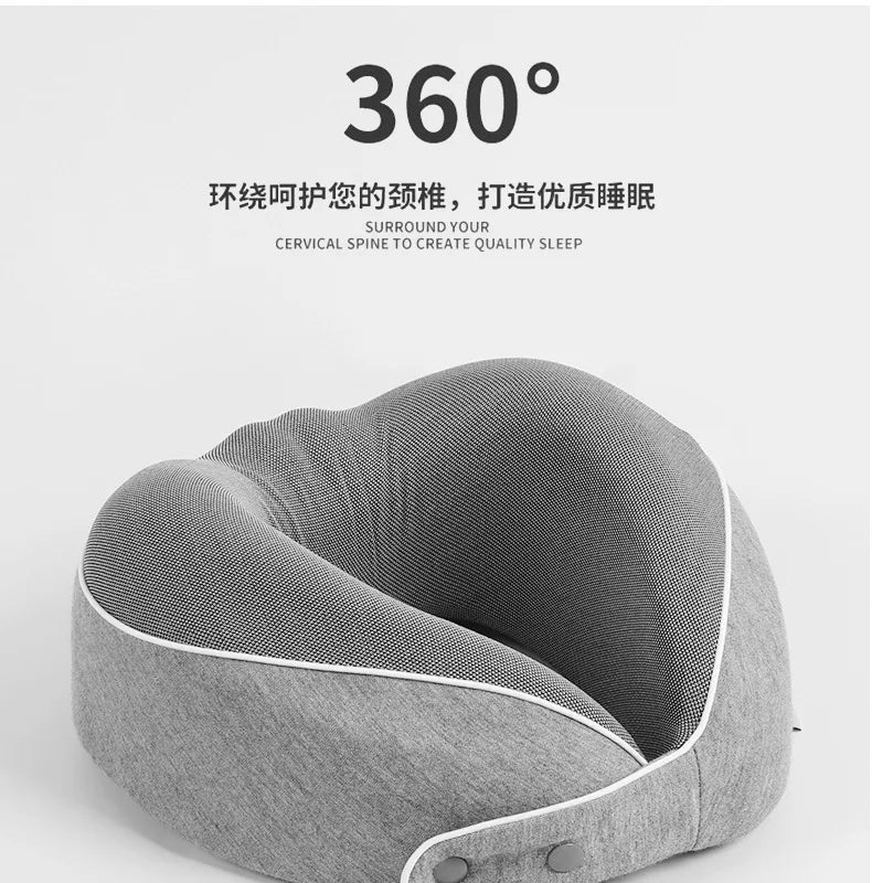 Almohada de viaje para el cuello con espuma viscoelástica en forma de U