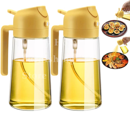 Botella pulverizadora de aceite de cocina, pulverizador de aceite de oliva para cocinar, 200/300/500 ml, botella pulverizadora neumática, dispensador de aceite en aerosol para barbacoa y fitness.