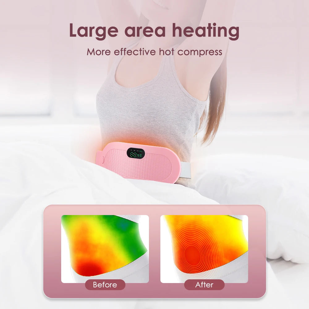 Alivio del dolor menstrual con almohadilla térmica