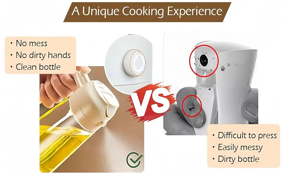 Botella pulverizadora de aceite de cocina, pulverizador de aceite de oliva para cocinar, 200/300/500 ml, botella pulverizadora neumática, dispensador de aceite en aerosol para barbacoa y fitness.