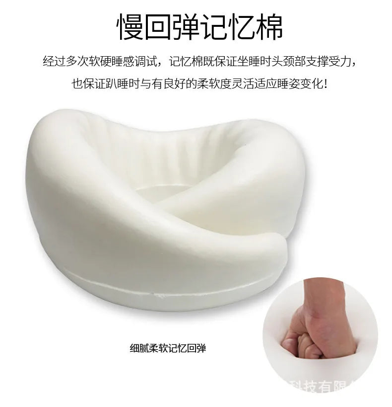 Almohada de viaje para el cuello con espuma viscoelástica en forma de U