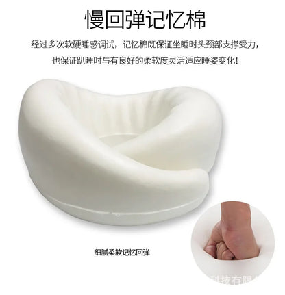 Almohada de viaje para el cuello con espuma viscoelástica en forma de U