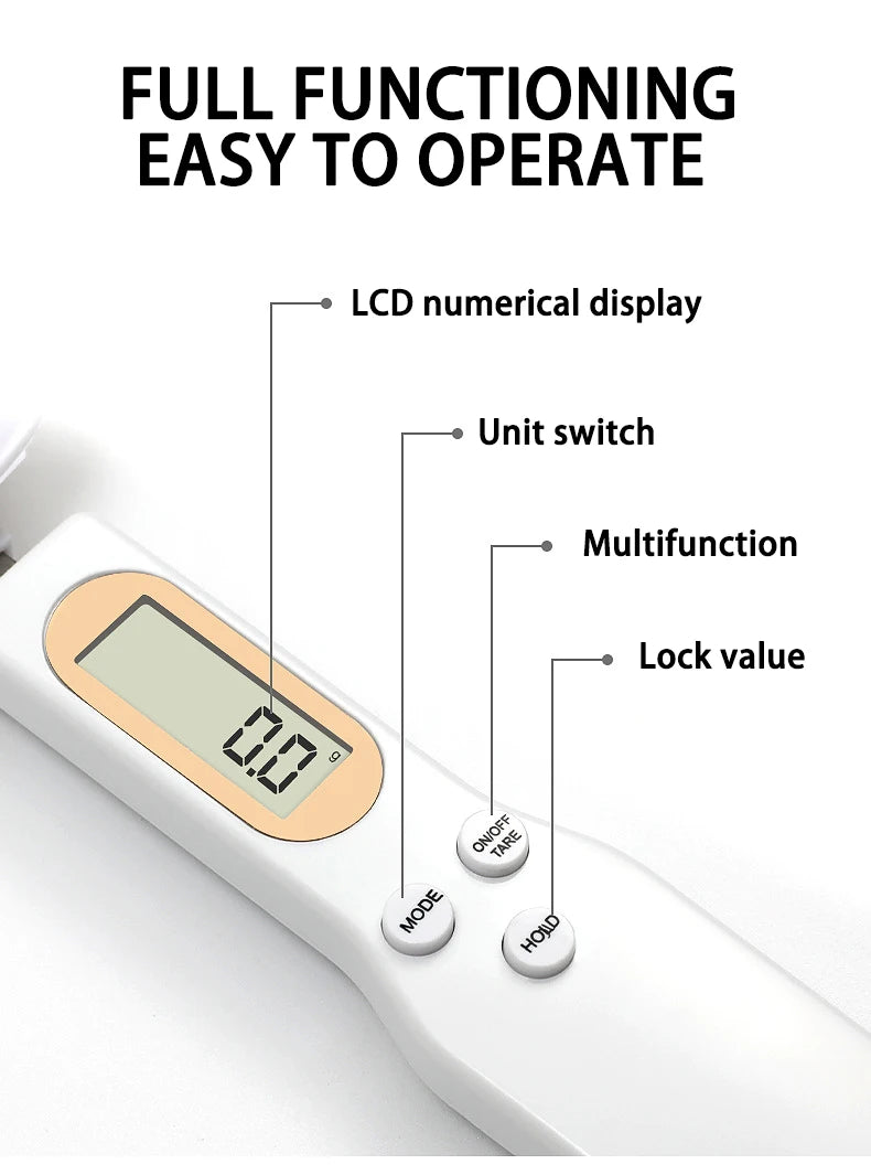 Báscula de cocina electrónica de 500 g y 0,1 g, LCD digital para medir harina, cuchara digital, miniherramienta de cocina para leche y café.