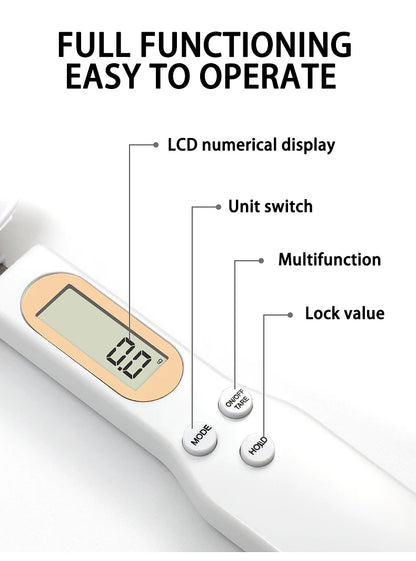 Báscula de cocina electrónica de 500 g y 0,1 g, LCD digital para medir harina, cuchara digital, miniherramienta de cocina para leche y café.