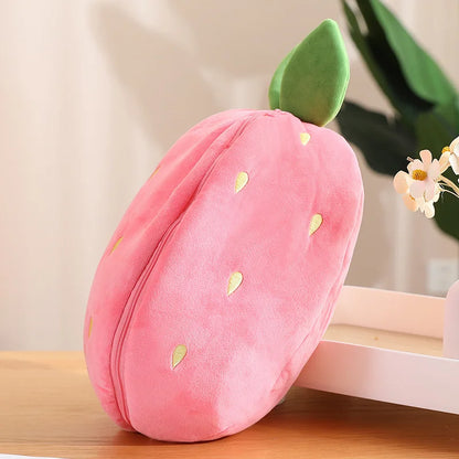 Peluche de conejo de zanahoria y fresa
