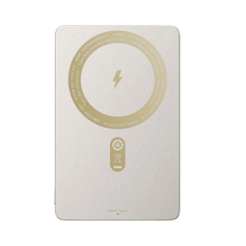 Banco de energía magnético delgado de 5000 mAh con carga rápida