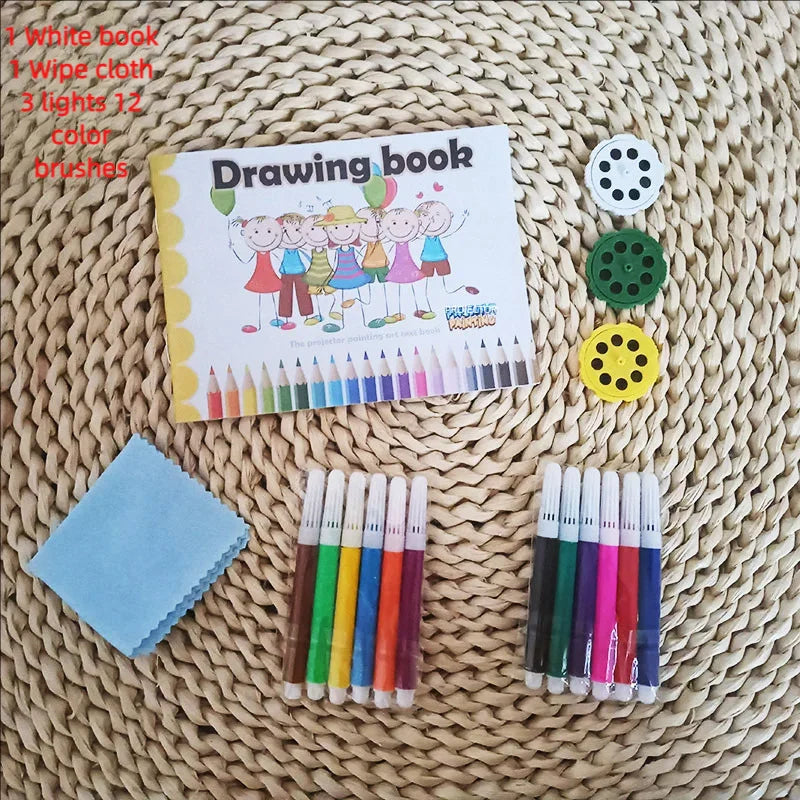 Mesa de dibujo con proyector LED para niños