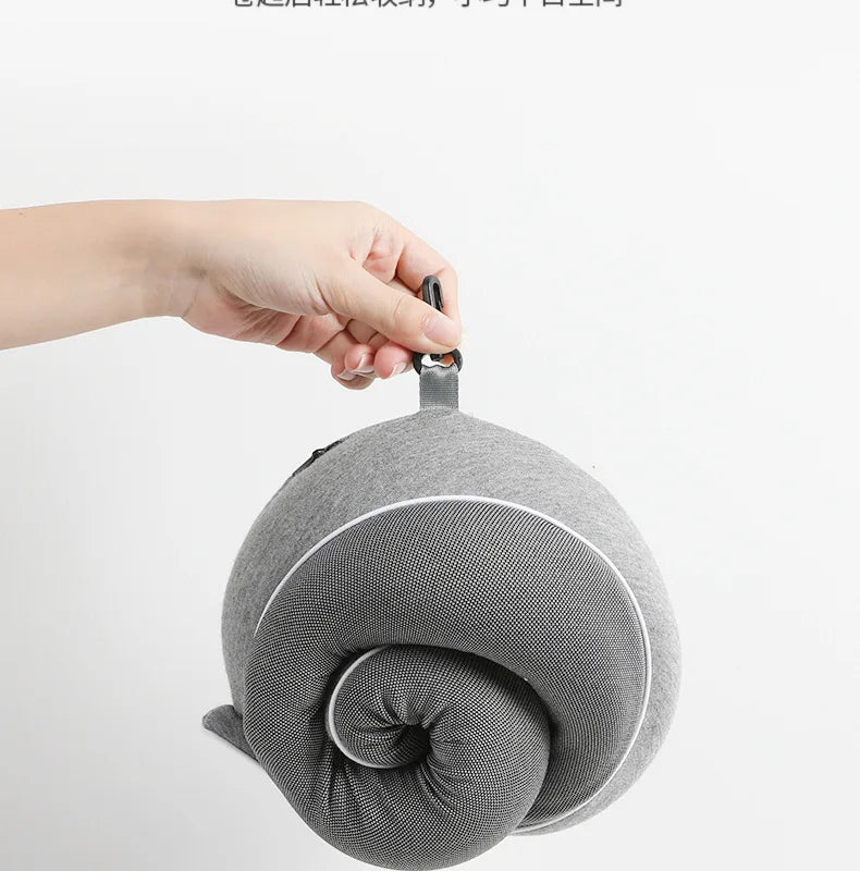 Almohada de viaje para el cuello con espuma viscoelástica en forma de U