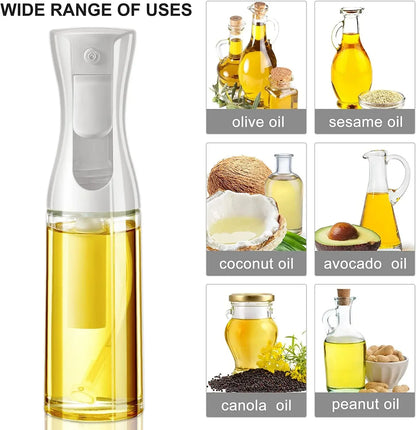Botella pulverizadora de aceite de cocina, pulverizador de aceite de oliva para cocinar, 200/300/500 ml, botella pulverizadora neumática, dispensador de aceite en aerosol para barbacoa y fitness.
