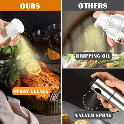 Botella pulverizadora de aceite de cocina, pulverizador de aceite de oliva para cocinar, 200/300/500 ml, botella pulverizadora neumática, dispensador de aceite en aerosol para barbacoa y fitness.