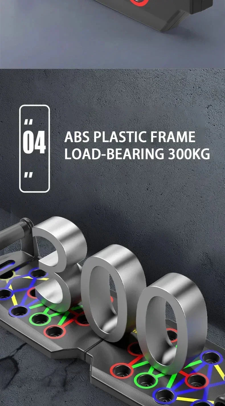 Tabla de flexiones portátil multifuncional de regalo con asas, equipo de fitness plegable para entrenamiento de pecho, abdomen, brazos y espalda.