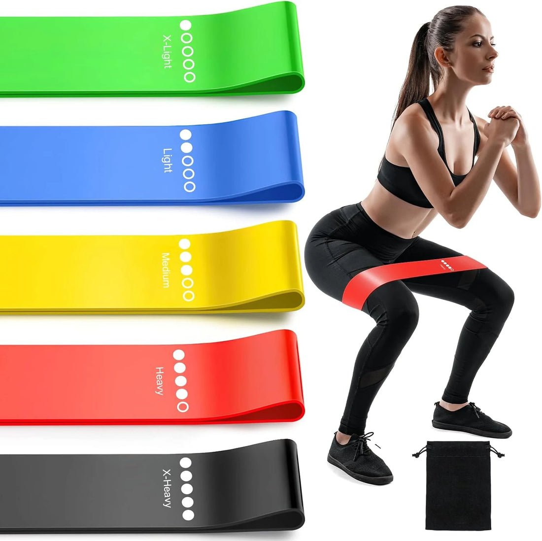 Bandas de resistencia de TPE, juego de fitness, bandas de bucle de goma, expansor de entrenamiento de fuerza, equipo de yoga y gimnasio, bucle de goma elástica.