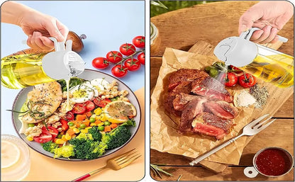Botella pulverizadora de aceite de cocina, pulverizador de aceite de oliva para cocinar, 200/300/500 ml, botella pulverizadora neumática, dispensador de aceite en aerosol para barbacoa y fitness.