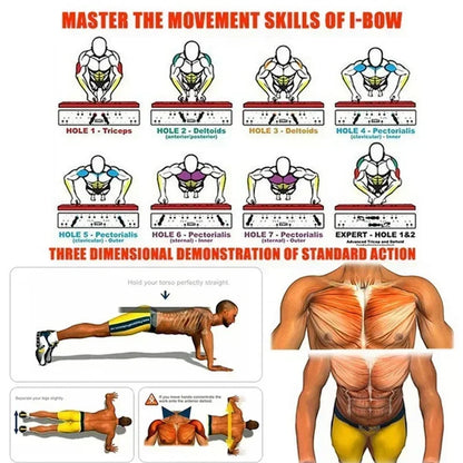 Tabla de flexiones portátil multifuncional 