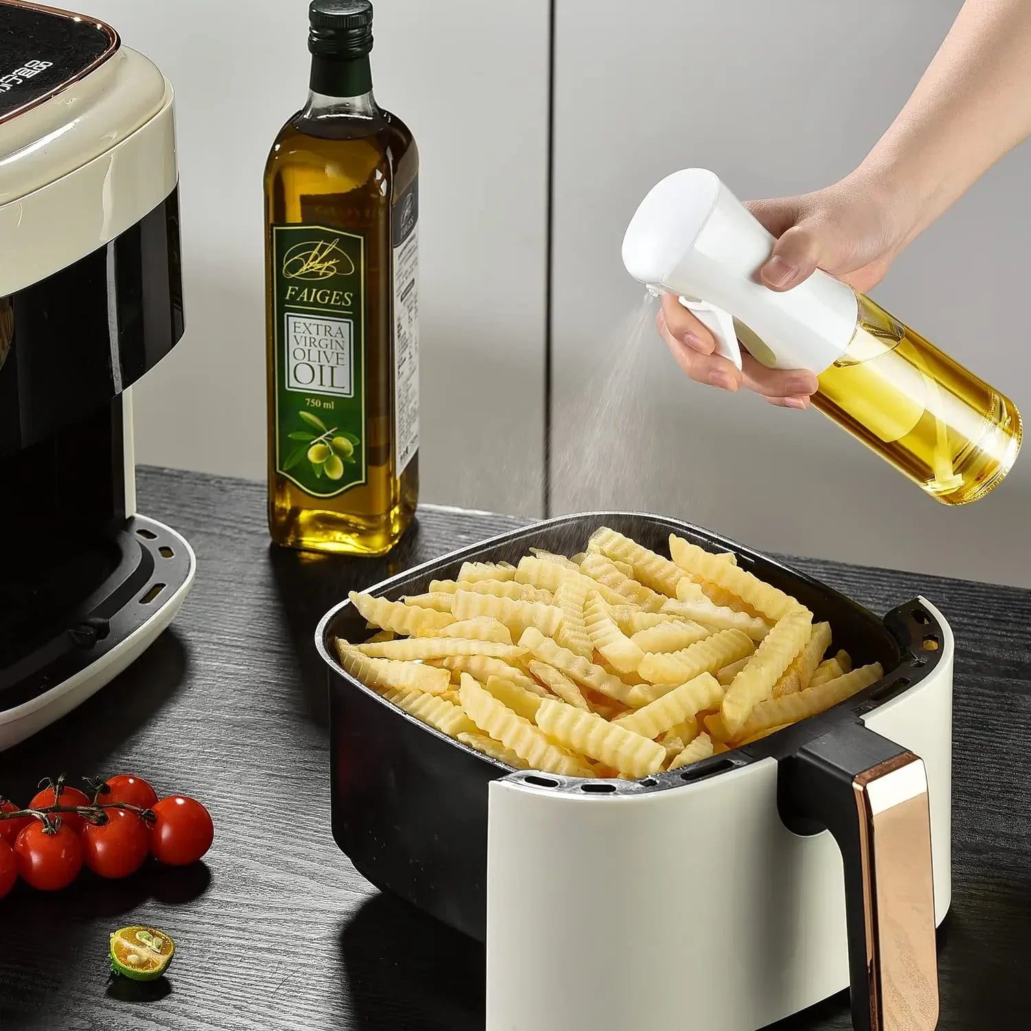 Botella pulverizadora de aceite de cocina, pulverizador de aceite de oliva para cocinar, 200/300/500 ml, botella pulverizadora neumática, dispensador de aceite en aerosol para barbacoa y fitness.