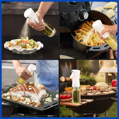 Botella pulverizadora de aceite de cocina, pulverizador de aceite de oliva para cocinar, 200/300/500 ml, botella pulverizadora neumática, dispensador de aceite en aerosol para barbacoa y fitness.