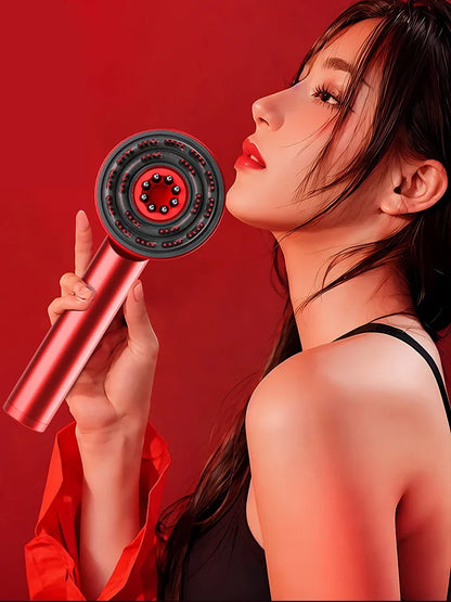Peine de masaje con luz roja y vibración para el crecimiento del cabello