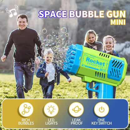 Pistola de burbujas automática eléctrica con luz LED