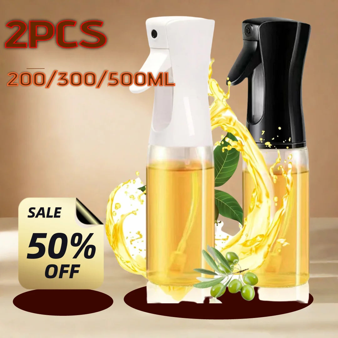 Botella pulverizadora de aceite de cocina, pulverizador de aceite de oliva para cocinar, 200/300/500 ml, botella pulverizadora neumática, dispensador de aceite en aerosol para barbacoa y fitness.