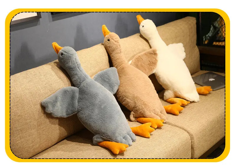 Pato gigante de peluche de ganso súper suave