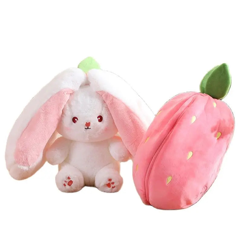 Peluche de conejo de zanahoria y fresa