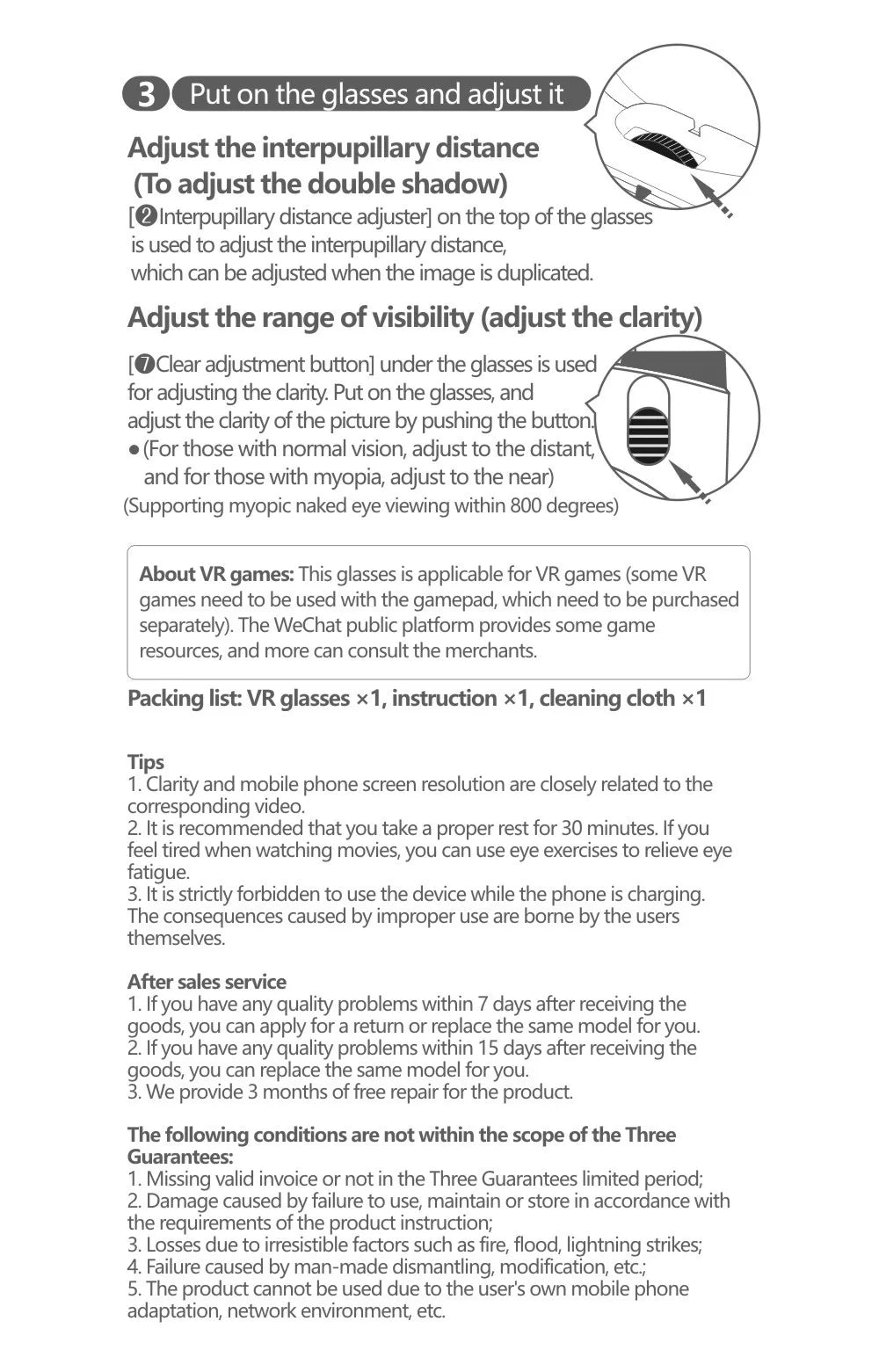 Gafas de realidad virtual 3D VR