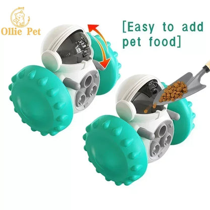 Juguete interactivo para perros, robot de vaso, comedero de comida lenta, dispensador de golosinas para cachorros y gatos, suministros para perros, entrenamiento intelectual.