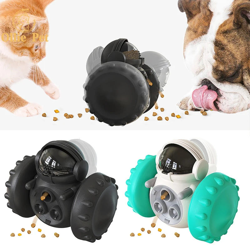 Juguete interactivo para perros, robot de vaso, comedero de comida lenta, dispensador de golosinas para cachorros y gatos, suministros para perros, entrenamiento intelectual.
