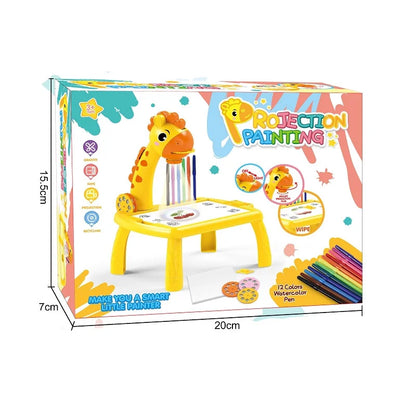 Mesa de dibujo con proyector LED para niños