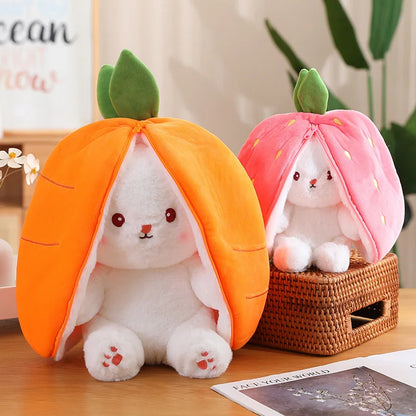 Peluche de conejo de zanahoria y fresa