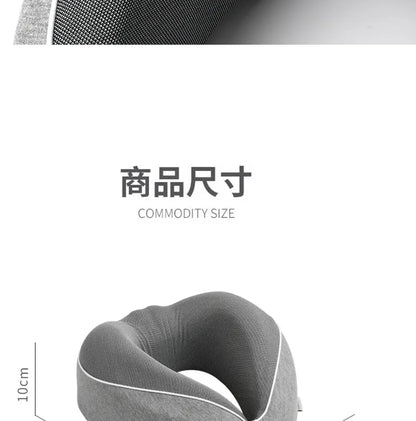 Almohada de viaje para el cuello con espuma viscoelástica en forma de U