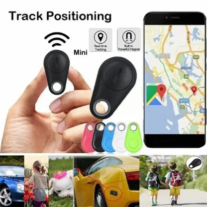 Minirastreador GPS inteligente para mascotas, alarma antipérdida, localizador inalámbrico con localizador de llaves y bolso para niños, recordatorio y control de obturador para selfies.