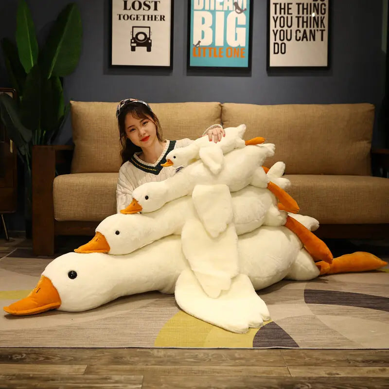 Pato gigante de peluche de ganso súper suave