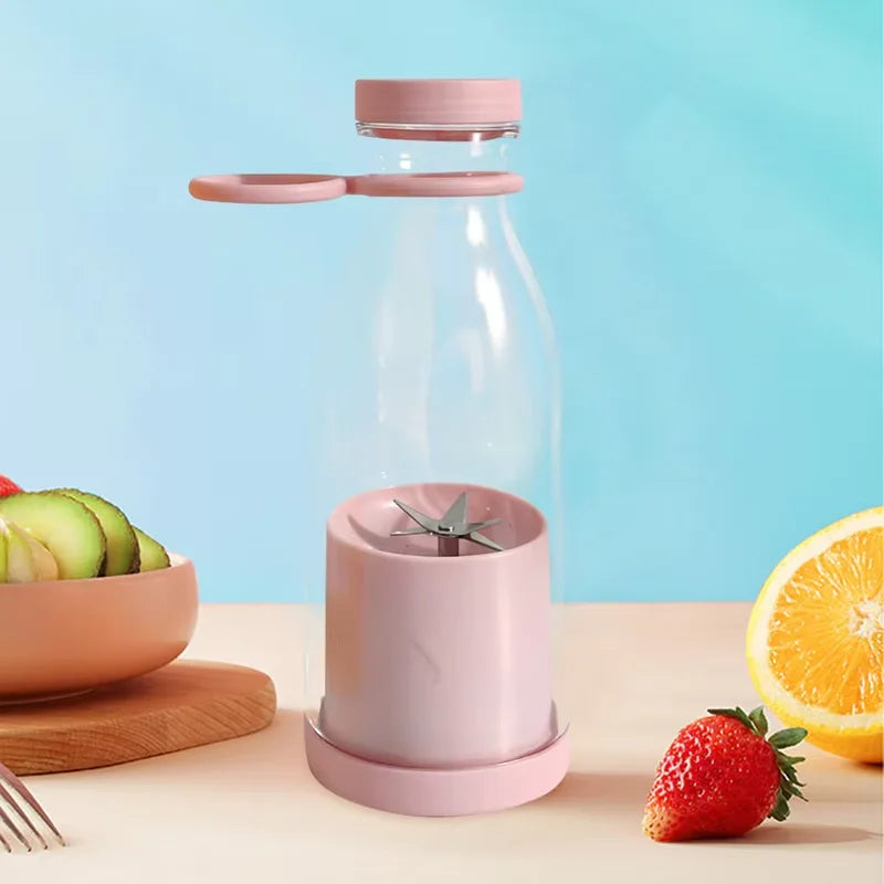 Exprimidor eléctrico USB de 40 W, 6 unidades, minilicuadora portátil, batidora de frutas, extractor, licuadora eléctrica rápida, máquina para hacer batidos y hielo.