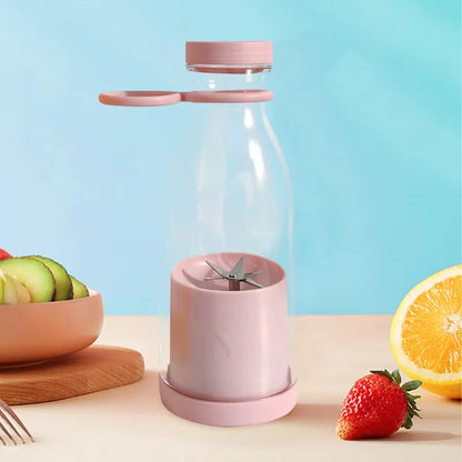 Exprimidor eléctrico USB de 40 W, 6 unidades, minilicuadora portátil, batidora de frutas, extractor, licuadora eléctrica rápida, máquina para hacer batidos y hielo.