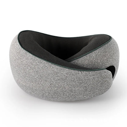 Almohada de viaje para el cuello con espuma viscoelástica en forma de U