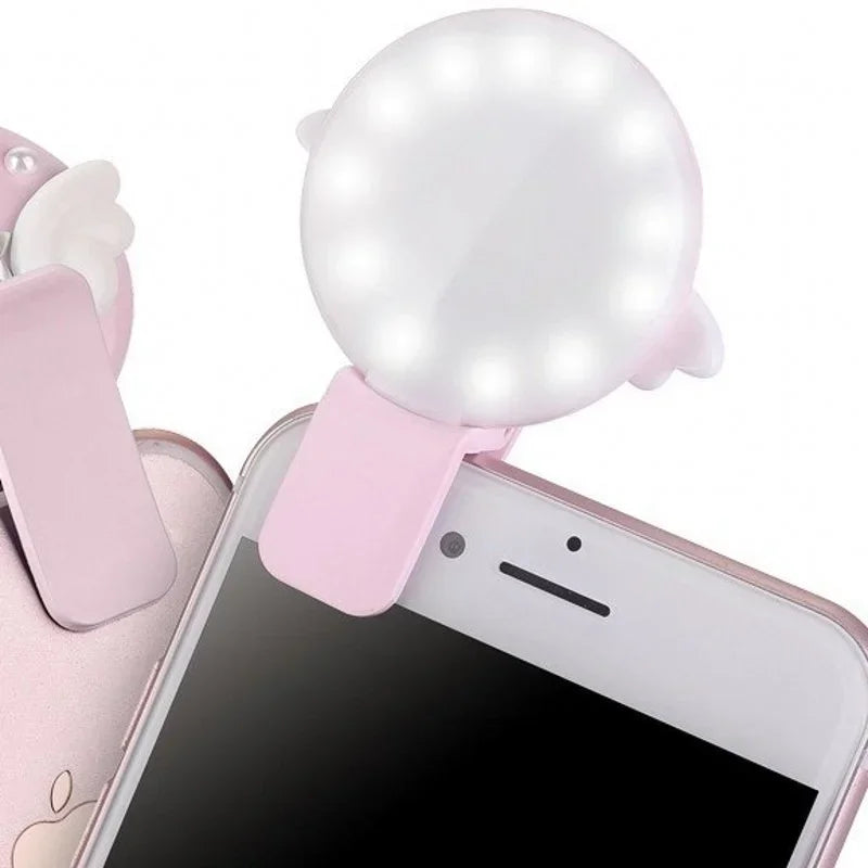 Universal Selfie Lamp Mobile Phone Lens Portable Flash Ring Luminous Ring Clip Light LED Selfie Light Makeup Lightings