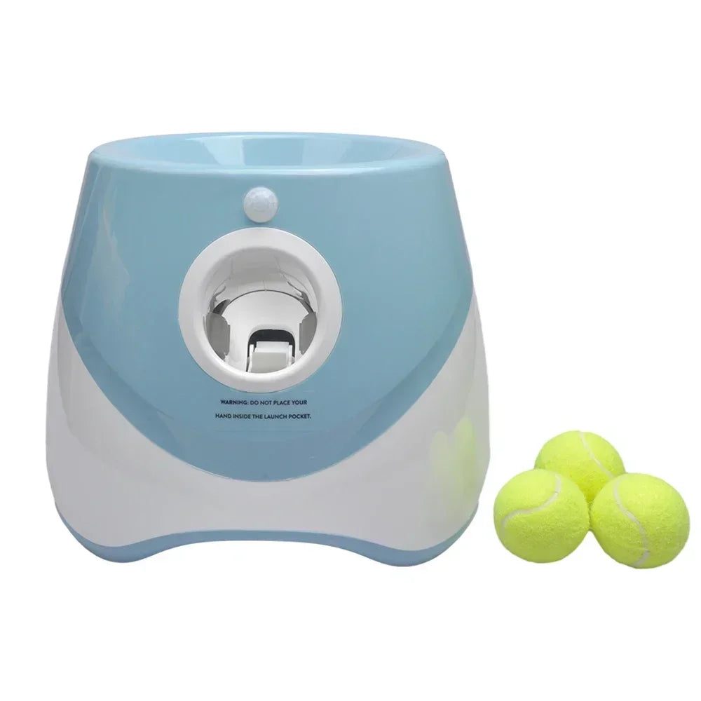 Juguete lanzador de pelotas para perros Productos para mascotas Juguetes para perros Mantener la salud de la mascota Lanzamiento automático 3 configuraciones de distancias Para jugar en interiores y exteriores