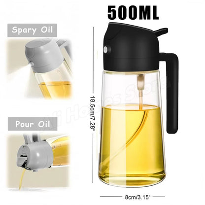 Botella pulverizadora de aceite de cocina, pulverizador de aceite de oliva para cocinar, 200/300/500 ml, botella pulverizadora neumática, dispensador de aceite en aerosol para barbacoa y fitness.