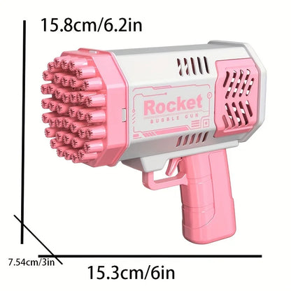 Pistola de burbujas automática eléctrica con luz LED