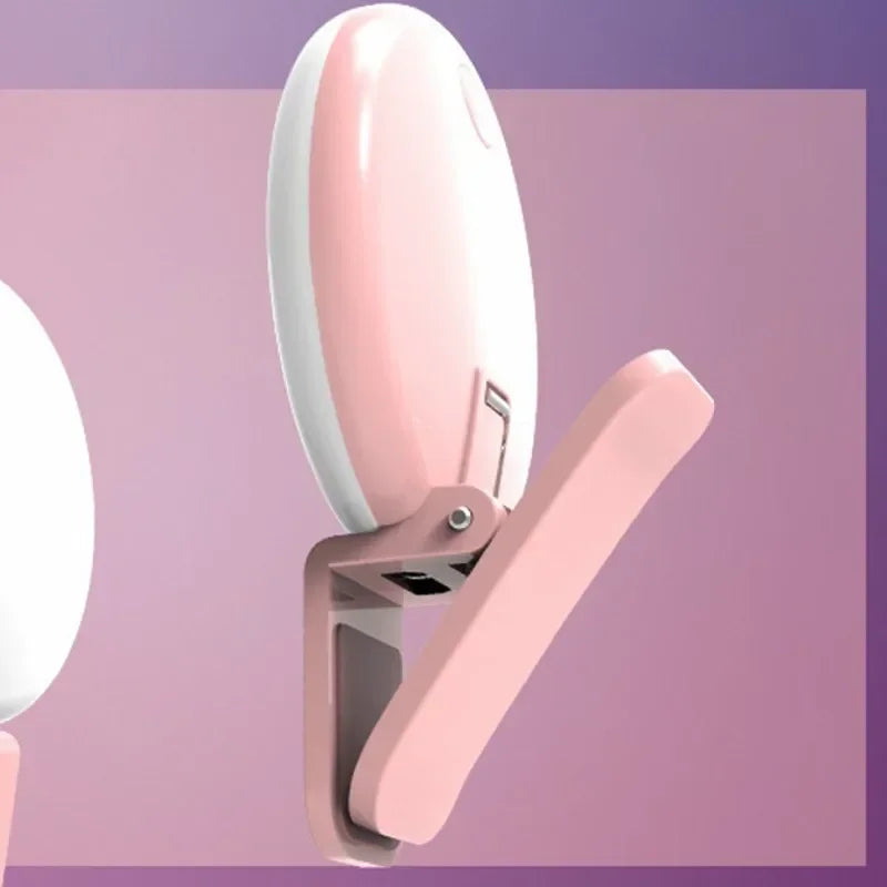 Universal Selfie Lamp Mobile Phone Lens Portable Flash Ring Luminous Ring Clip Light LED Selfie Light Makeup Lightings